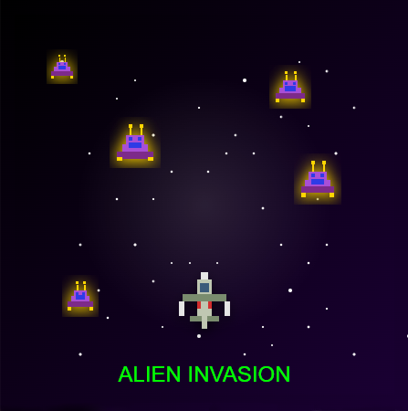 Destroy Aliens Logo - A spaceship icon